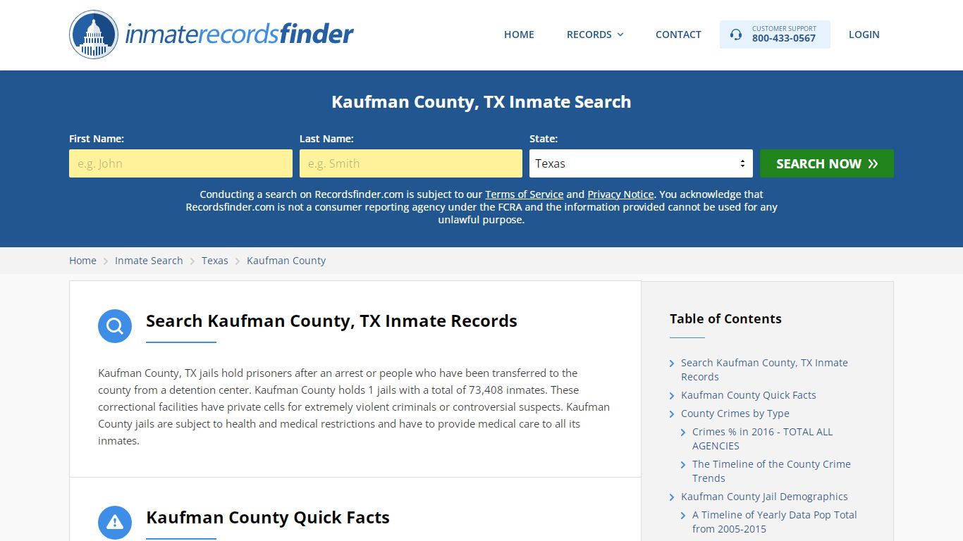 Kaufman County, TX Inmate Lookup & Jail Records Online