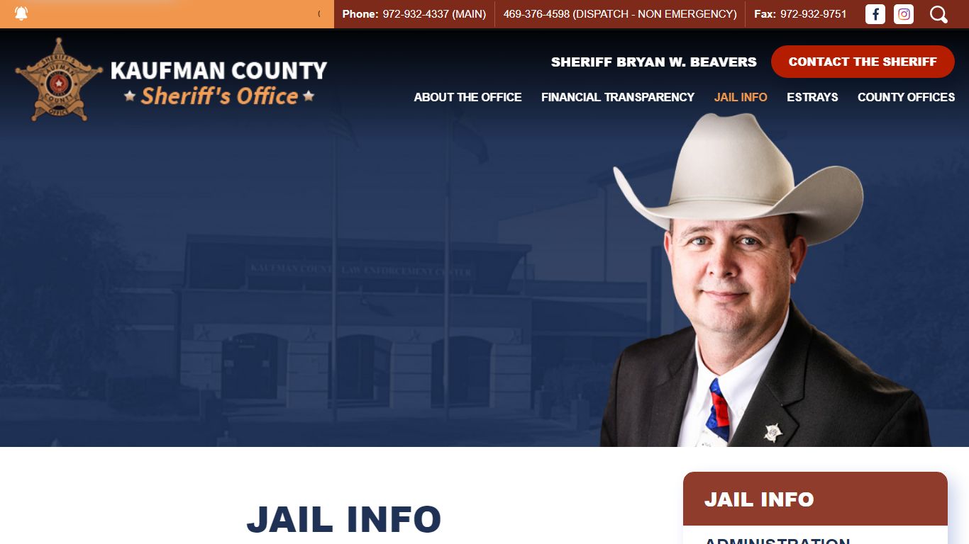 Jail Info | Kaufman CO. Sheriff
